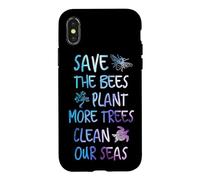 Carcasa para iPhone X/XS Ayudar a más Abejas a Plantar más árboles Limpiar Nuestros Mares Tierra