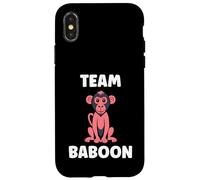 Carcasa para iPhone X/XS Baboons Animals Funny Little Baby Monkey Team Baboon