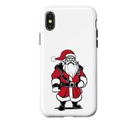 Carcasa para iPhone X/XS Bad Santa Claus Vikingo Berserker Look - Figura Decorativa