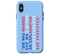 Carcasa para iPhone X/XS Bandera Americana Que fue advertida sin Embargo Ella persistió