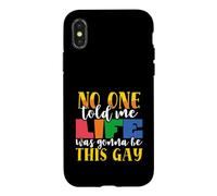 Carcasa para iPhone X/XS Bandera arcoíris Nadie me Dijo la Vida Este Orgullo Gay LGBTQ