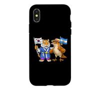 Carcasa para iPhone X/XS Bandera Argentina y Corea del Sur Raíces Argentino-Coreanas