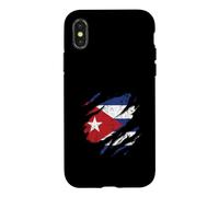 Carcasa para iPhone X/XS Bandera Cubana Diseño Rasgado Patriotismo