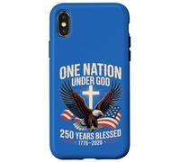 Carcasa para iPhone X/XS Bandera de águila One Nation Under God 250 Years Blessed 1776-2026