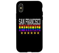 Carcasa para iPhone X/XS Bandera de Arco Iris LGBT de San Francisco Pride Gay Lesbianas Queer