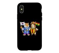 Carcasa para iPhone X/XS Bandera de Bolivia y Corea del Sur Raíces Boliviano-Coreanas