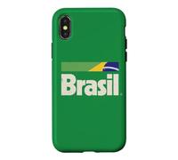 Carcasa para iPhone X/XS Bandera de Brasil Retro Brasileiro Brasil Bandera Verde Brasil Brasil