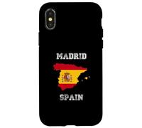 Carcasa para iPhone X/XS Bandera de España Envejecida Retro de Madrid