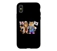 Carcasa para iPhone X/XS Bandera de Inglaterra y Corea del Sur Inglesas Reino Unido