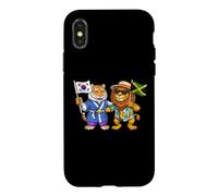 Carcasa para iPhone X/XS Bandera de Jamaica y Corea del Sur Raíces jamaicano-Coreanas