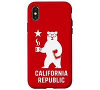 Carcasa para iPhone X/XS Bandera de la República de California Tech Emprendedor Innovador Oso