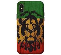 Carcasa para iPhone X/XS Bandera de león Rasta Reggae Jamaica para amantes de los rastafari