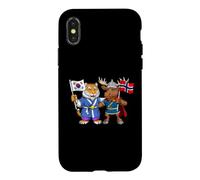 Carcasa para iPhone X/XS Bandera de Noruega y Corea del Sur Raíces Noruego-Coreanas