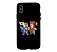 Carcasa para iPhone X/XS Bandera de Perú y Corea del Sur Raíces Peruano-Coreanas