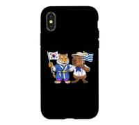 Carcasa para iPhone X/XS Bandera de Uruguay y Corea del Sur Raíces Uruguayo-Coreanas