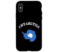 Carcasa para iPhone X/XS Bandera desgastada del país Orgullo de la Antártida