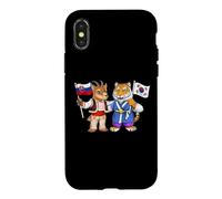 Carcasa para iPhone X/XS Bandera Eslovaquia Corea del Sur Raíces eslovacas surcoreana