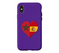 Carcasa para iPhone X/XS Bandera España Marruecos Aficionados Marroquíes Españoles