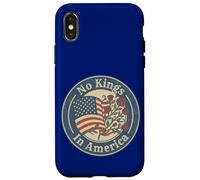 Carcasa para iPhone X/XS Bandera Floral de Estados Unidos No Kings In America