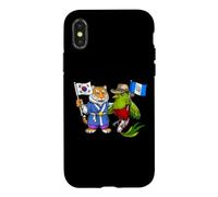 Carcasa para iPhone X/XS Bandera Guatemala Corea del Sur Raíces guatemalteco-Coreanas