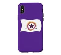 Carcasa para iPhone X/XS Bandera Ondulada de la Tribu Wampanoag Squanto India nativa Americana