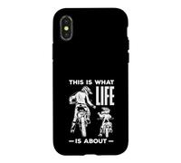 Carcasa para iPhone X/XS Bandera patriótica Americana Motocross Dirt Bike Rider Diseño