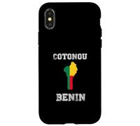Carcasa para iPhone X/XS Bandera Retro de Benín desgastada de Cotonou