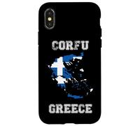 Carcasa para iPhone X/XS Bandera Retro de Grecia Envejecida de Corfú