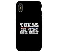 Carcasa para iPhone X/XS Barbacoa Texas One Nation Under Brisket - Divertida Barbacoa de Texas