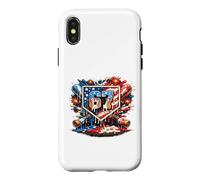 Carcasa para iPhone X/XS Baseball 67 Meme 4 Julio Drip Ice Cream Bandera Americana