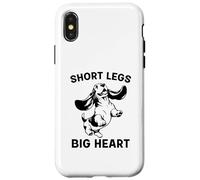 Carcasa para iPhone X/XS Basset Hound Short Legs Big Heart