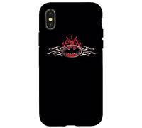Carcasa para iPhone X/XS Batman Steel Flames Logo