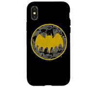 Carcasa para iPhone X/XS Batman Vintage Yellow Symbol Collage