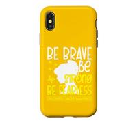 Carcasa para iPhone X/XS Be Brave Be Strong Be Fearless Childhood Cancer Awareness