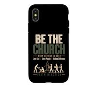 Carcasa para iPhone X/XS Be The Church When Service is Over Faith Action Christian