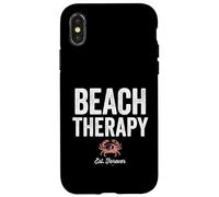 Carcasa para iPhone X/XS Beach Therapy Crab Ocean Summer Vacation