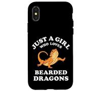 Carcasa para iPhone X/XS Bearded Dragon Pet Lizard Reptile Animal Gift Black