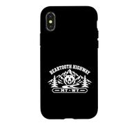 Carcasa para iPhone X/XS Beartooth Highway MT WY - Oso con montañas