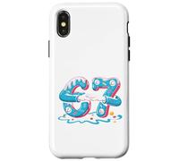 Carcasa para iPhone X/XS Béisbol 6 7 Six Seven Candy Helado Burbujas Tiempo de Juego