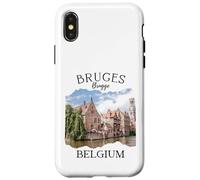 Carcasa para iPhone X/XS Bélgica Patrimonio Iconic Brujas Canal Arquitectura Medieval