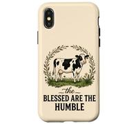 Carcasa para iPhone X/XS Benditos Sean los humildes de la Granja de Vacas fe Cristiana