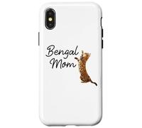 Carcasa para iPhone X/XS Bengal Cat Mom I Mama Family Pet Friend for Men Women