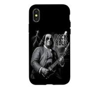 Carcasa para iPhone X/XS Benjamin Franklin Rock & Roll Guitar Vintage Music Lover