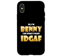 Carcasa para iPhone X/XS Benny Costume Idgaf Cute Personalized First Nick Name Benny