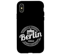 Carcasa para iPhone X/XS Berlina Recuerdo Vintage Puerta de Brandenburgo Alemania