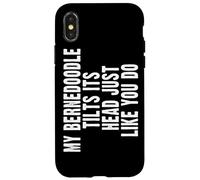 Carcasa para iPhone X/XS Bernedoodle Dog Lover Tilt Head Funny Cute Men Women