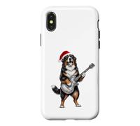 Carcasa para iPhone X/XS Berner Santa Hat Guitarra Eléctrica Fiesta de Navidad