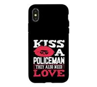 Carcasa para iPhone X/XS Besar a un policía Necesita Amor también Oficial de policía