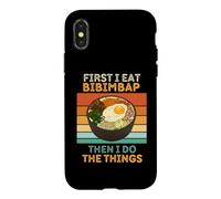 Carcasa para iPhone X/XS Bibimbap First I Eat Bibimbap Then I Do The Things Bibimbap Vintage