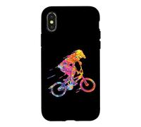 Carcasa para iPhone X/XS Bicicleta BMX Abstracta Colorida Cool Bike Rider